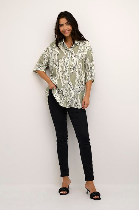 Kaffe Clothing KAelino Shirt Vetiver Marble Print