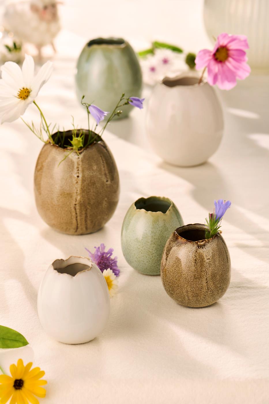 Ib Laursen Vase Til 1 Blomsteregg Hvit (Liten)