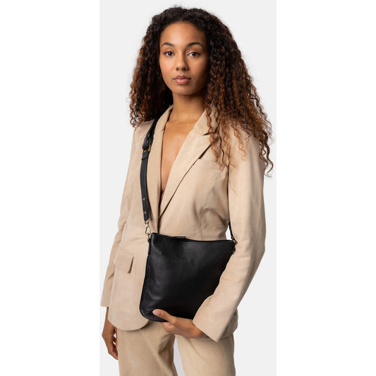 RE:DESIGNED Skinnveske Fillis Medium Crossover Black 100% Skinn