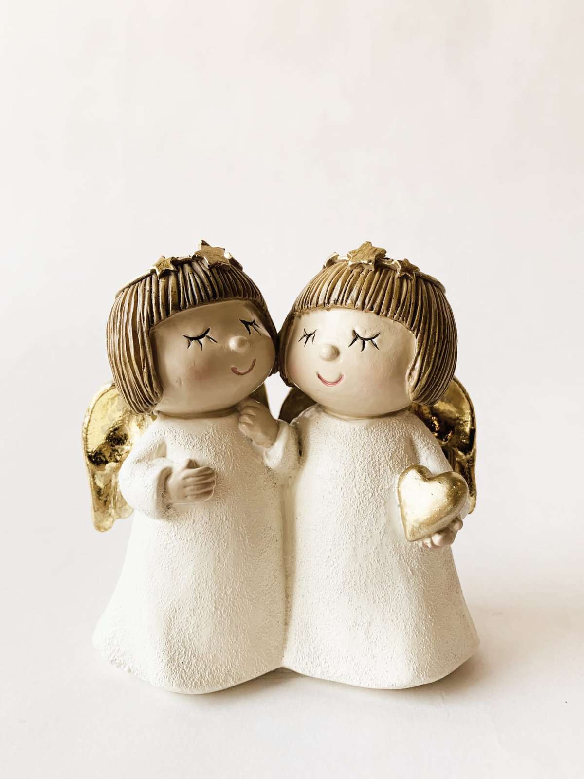 To Engler M/Hjerte h:10,5 cm