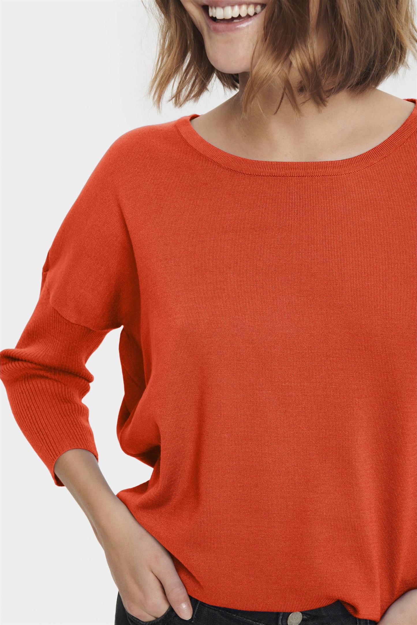 Saint Tropez MilaSZ R-Neck Pullover Tigerlily