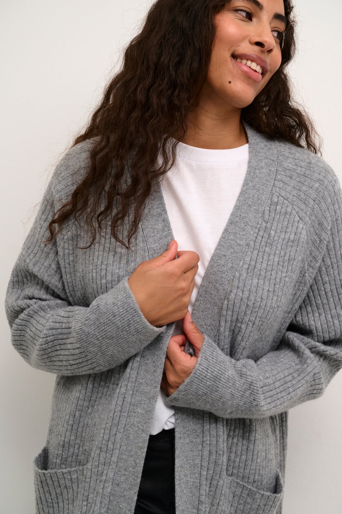 Kaffe Clothing KArinya Cardigan Grey Melange