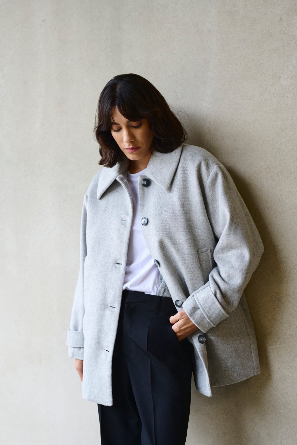 Kaffe Clothing KAmaja Coat Grey Melange