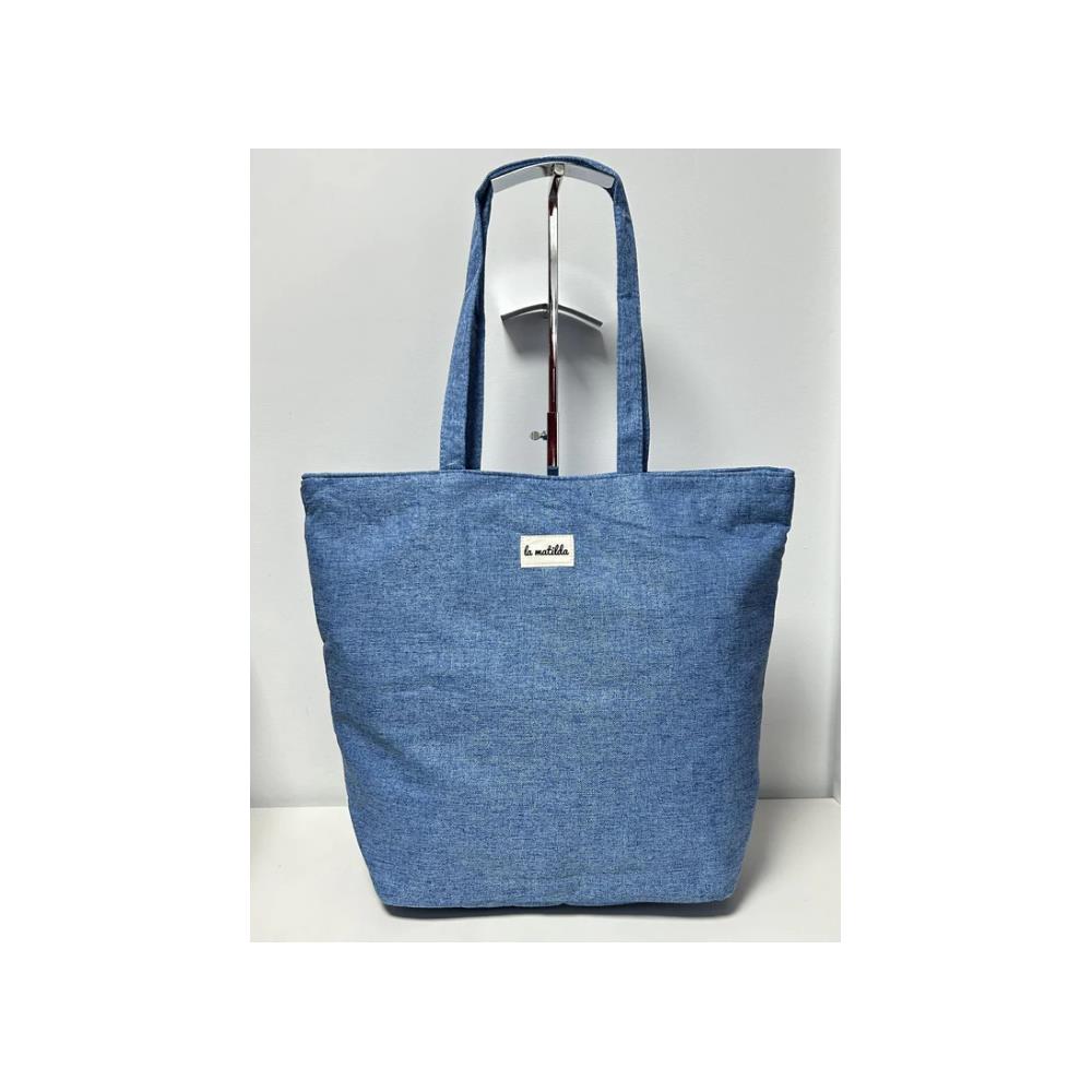 La Mathilda Totebag Veske Jeansblå