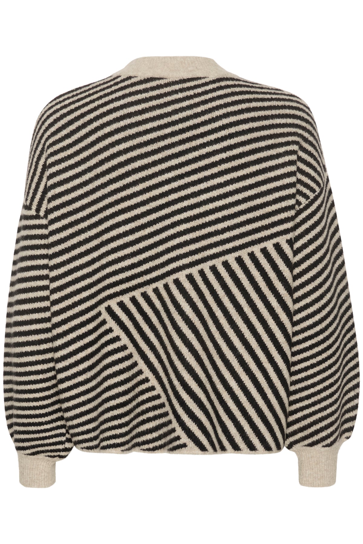 Kaffe Clothing KAverana Knit Pullover Feather Gray Melange/Black