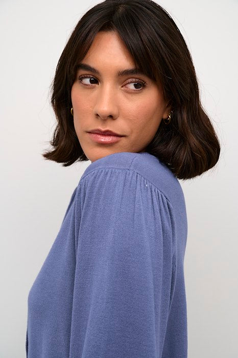 Kaffe Clothing KAlizza Knit Cardigan Blue Indigo
