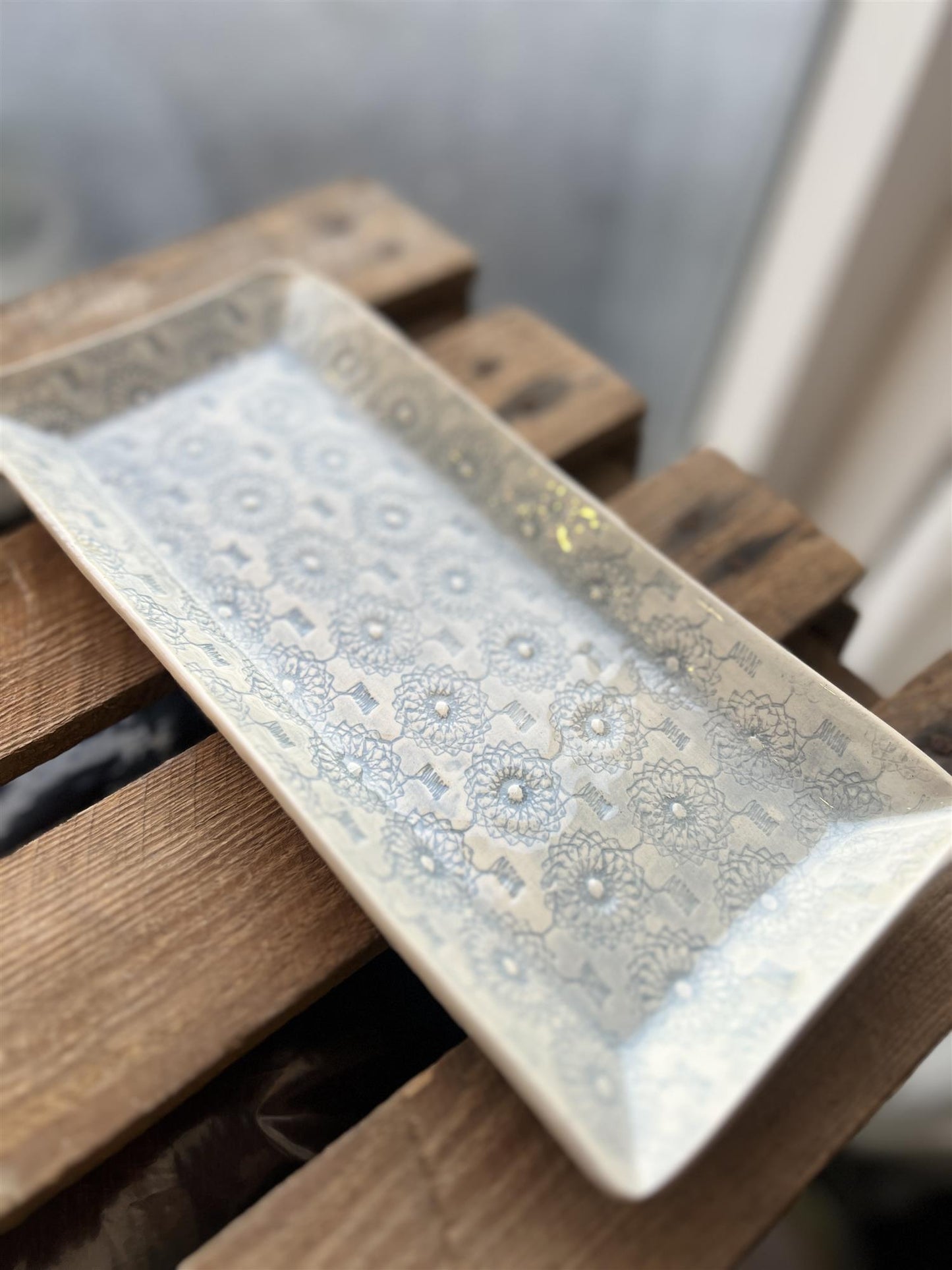 Wonki Ware Lang Skål Gråblå