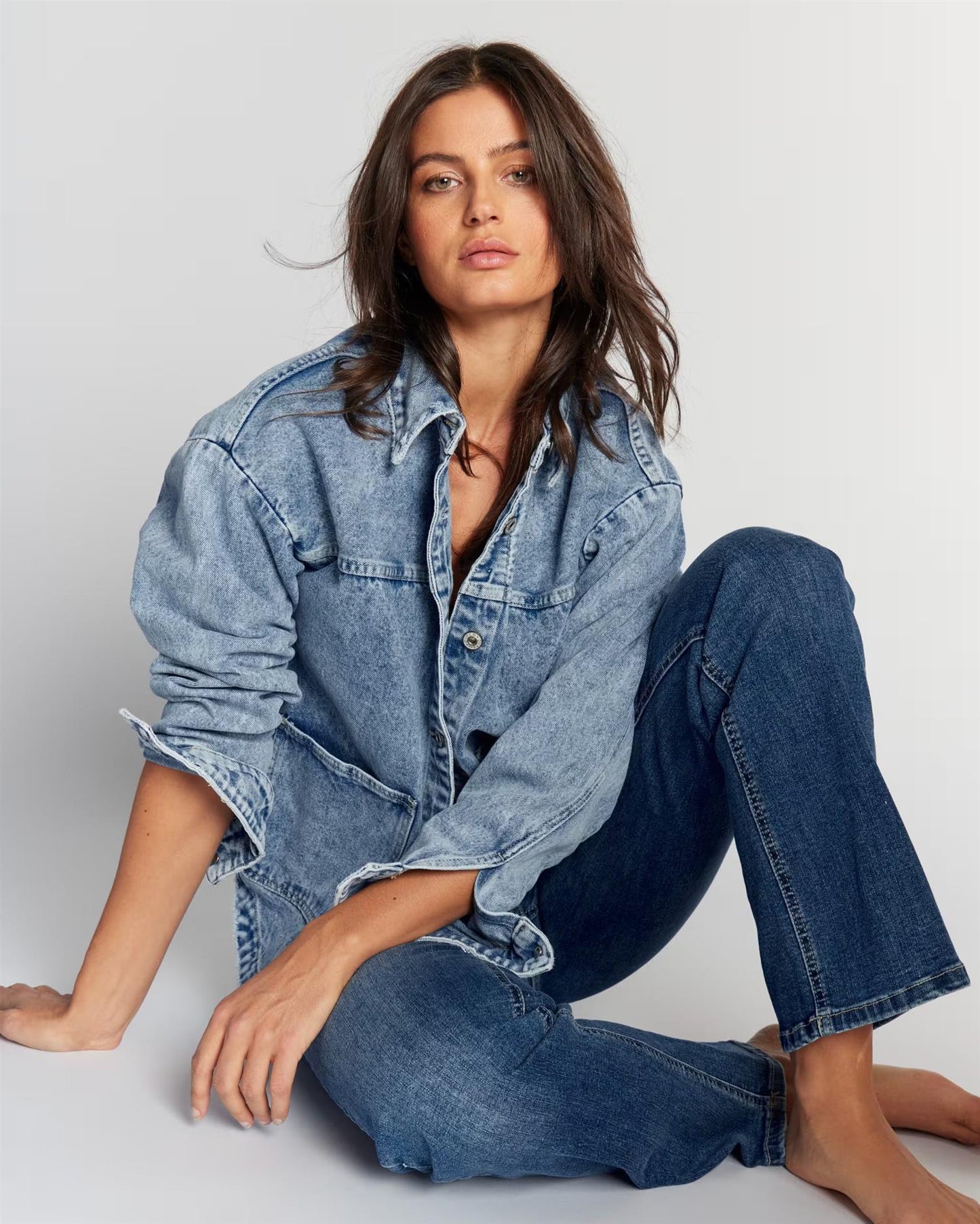 Floyd Sabrina Denimjakke Medium Jeans Blue