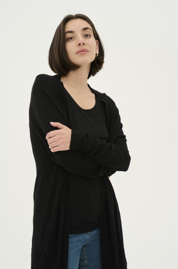 Culture CUannemarie Long Cardigan Black