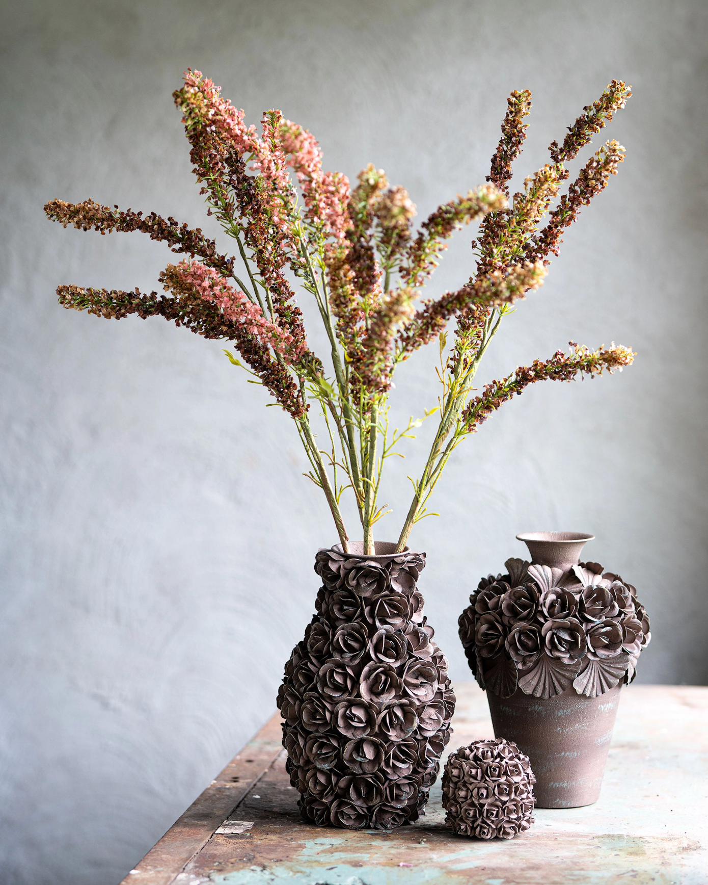 Alot Vase Celin Blomster Brun