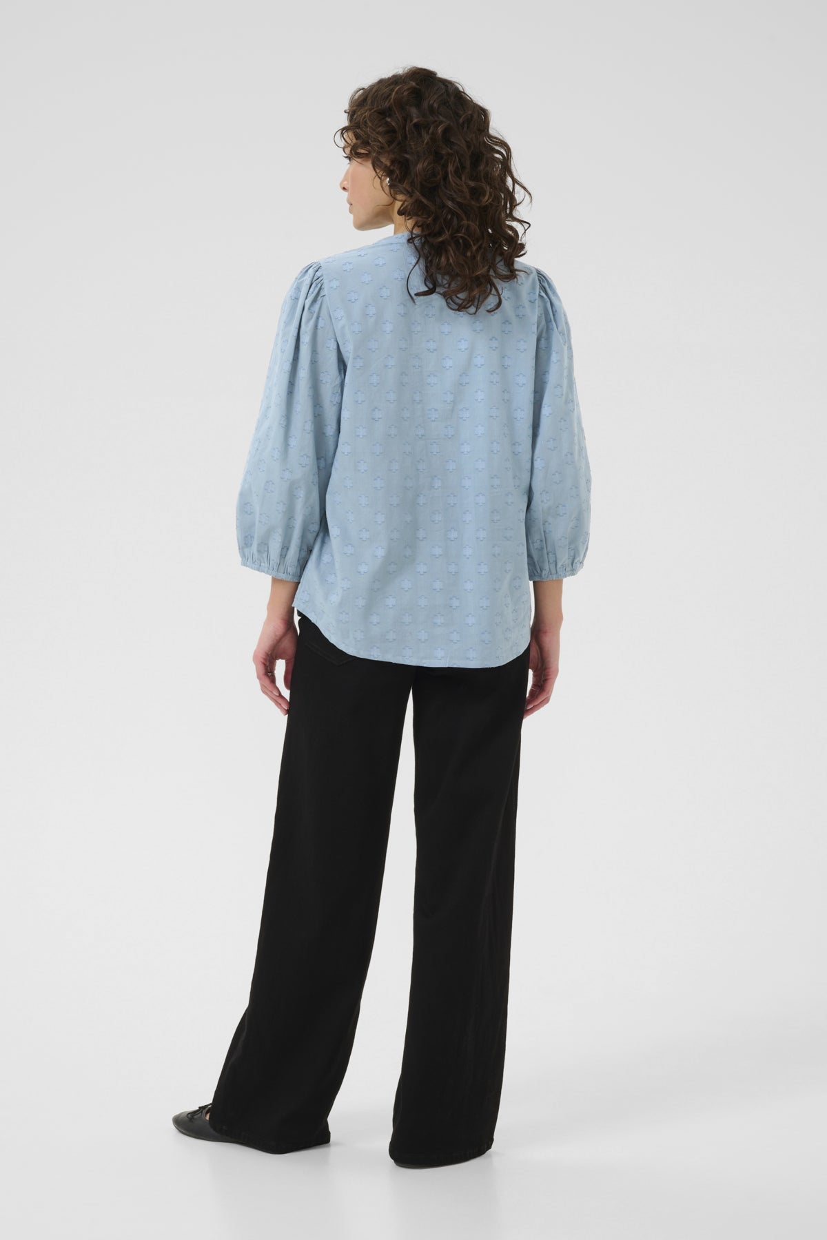 Kaffe Clothing KAenya Blouse 3/4 sleeve Windward Blue