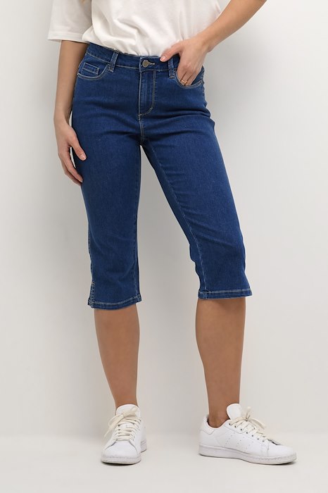 Kaffe Clothing KAvicky Capri Jeans Medium Blue Washed Denim
