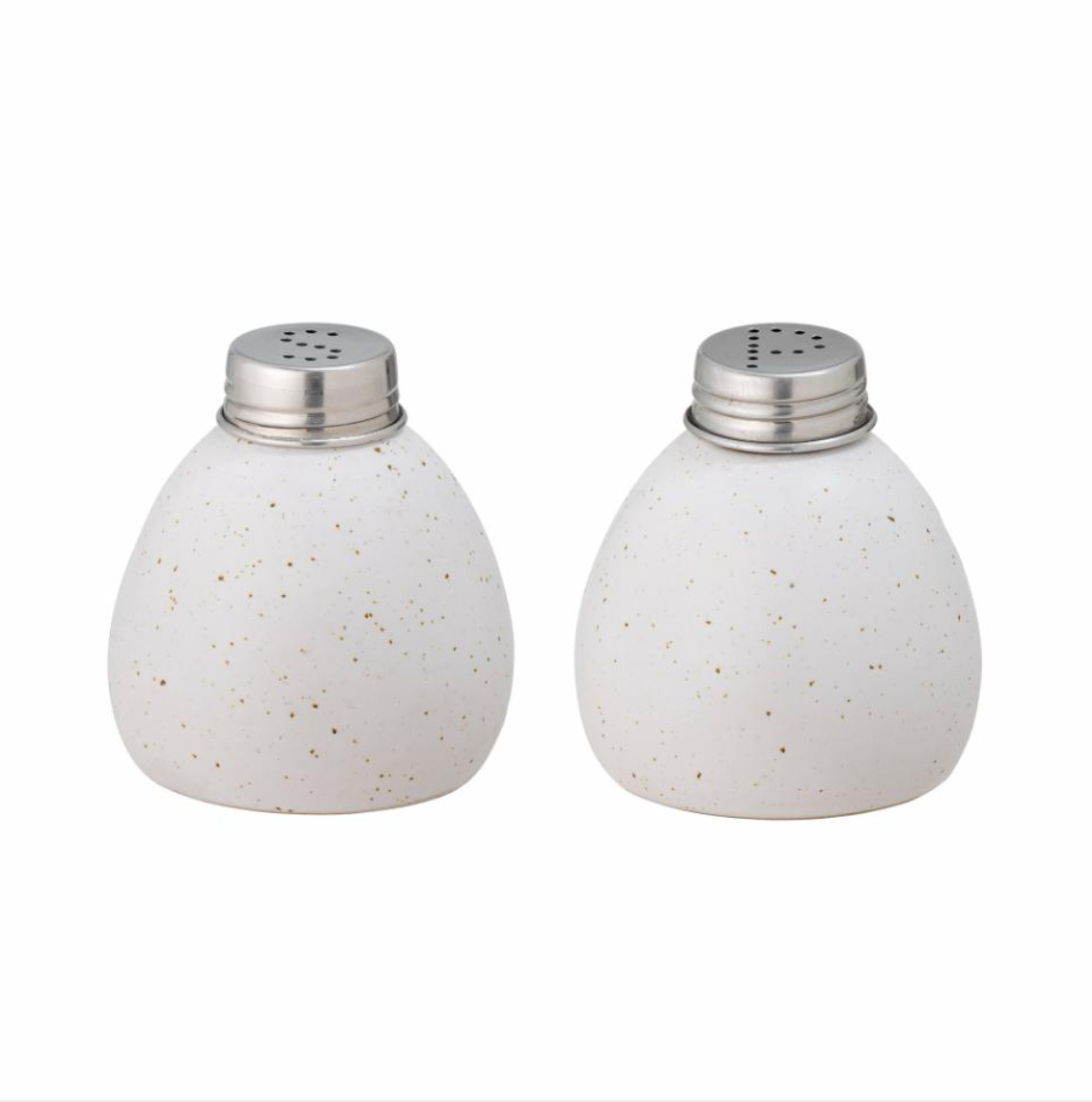 Bloomingville Carmelo Salt & Pepper Sett, Hvit, Stentøy