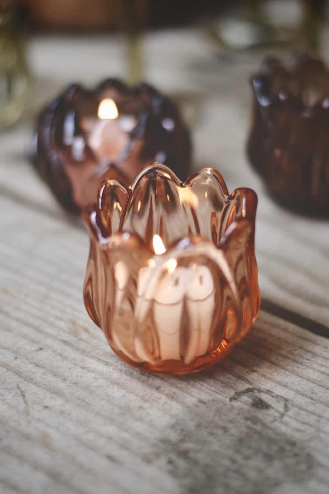Trend Design Lysglass Tulipan 7×7 Cm Fersken