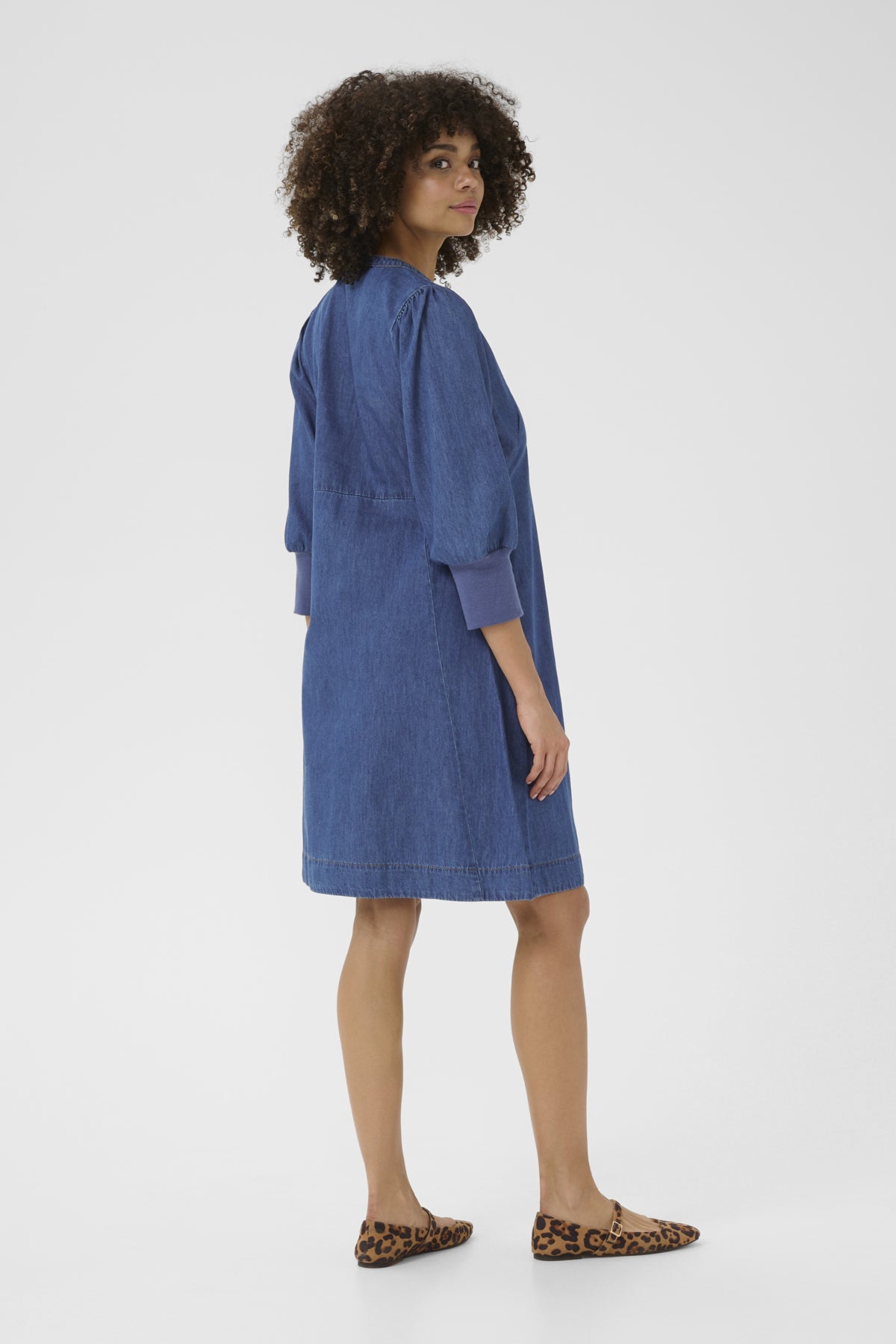 Culture CUallura Arpa 3/4 Sleeve Dress Dark Blue Wash