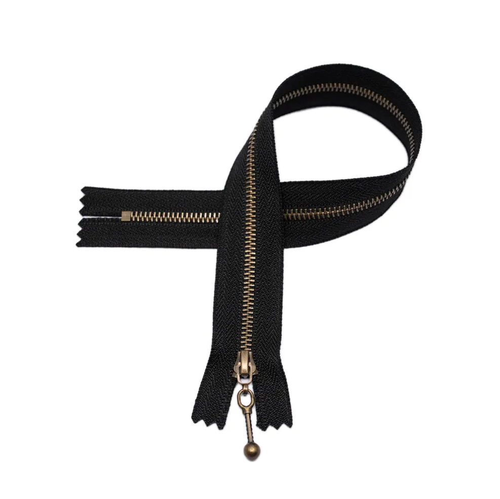 Glidelås 18cm 5mm Sort