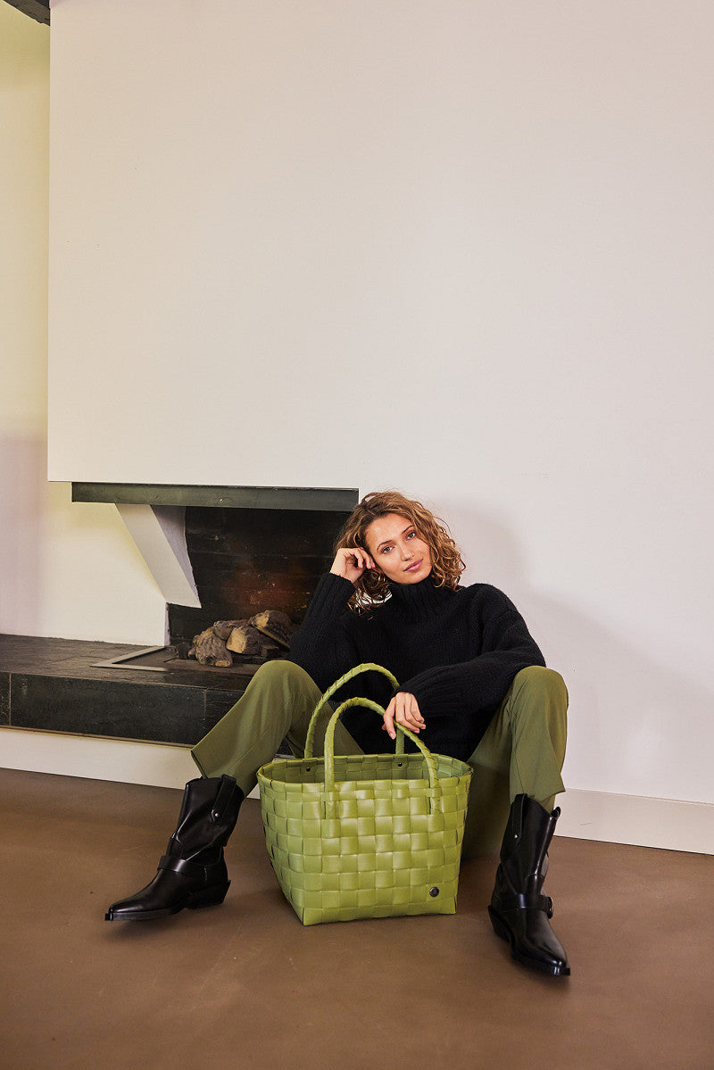 Handed By Paris Shopper Pickle Green