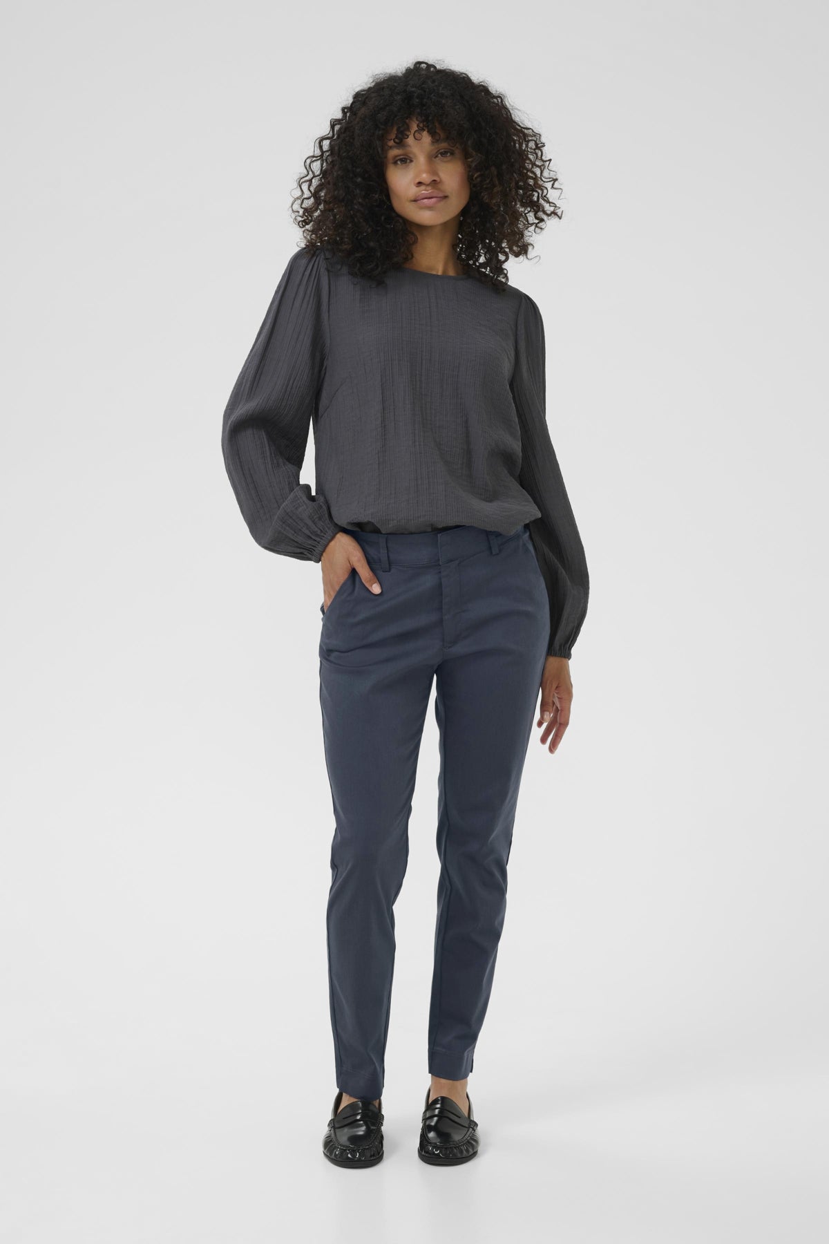 Kaffe Clothing KAlea Chino Pant Black Oyster