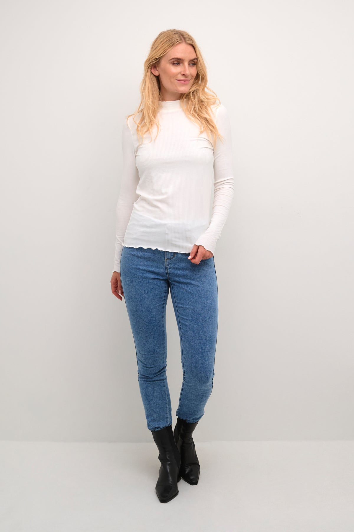 Kaffe Clothing KAdrew Turtleneck T-shirt Chalk