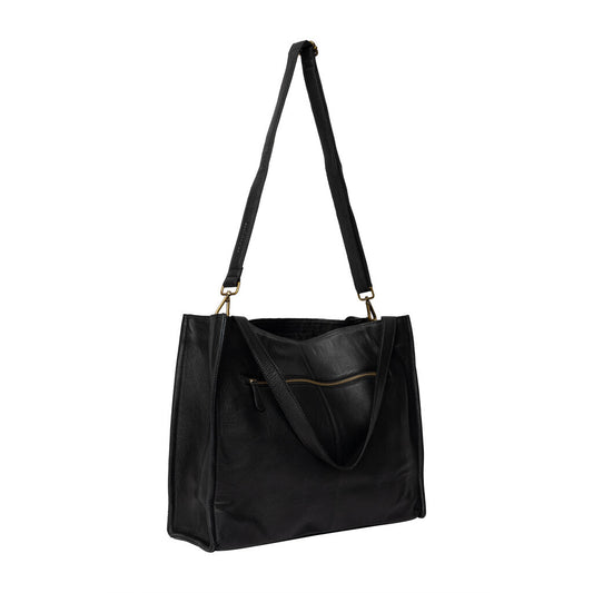 RE:DESIGNED Skinnveske Aro Urban Black 100% Skinn