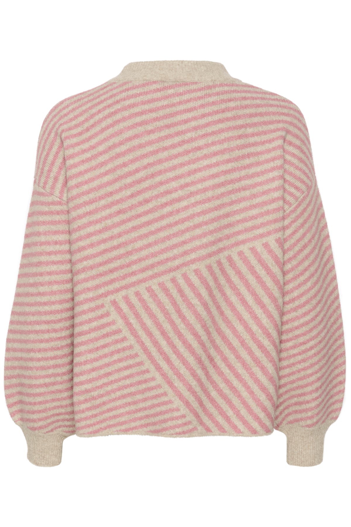 Kaffe Clothing KAverana Knit Pullover Feather Gray Melange/Rosa