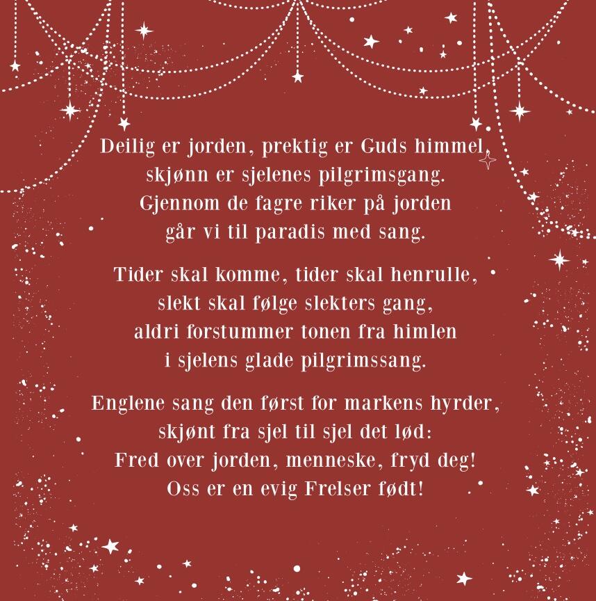 Serviett Deilig er jorden Rød Lunsjserviett (20 stk)