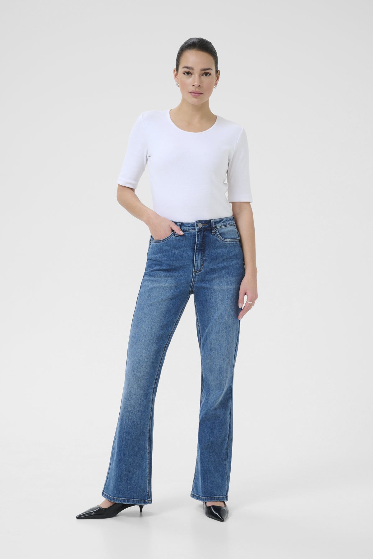 Kaffe Clothing KAforest HW Slim Fit Jeans Medium Blue Denim 34"