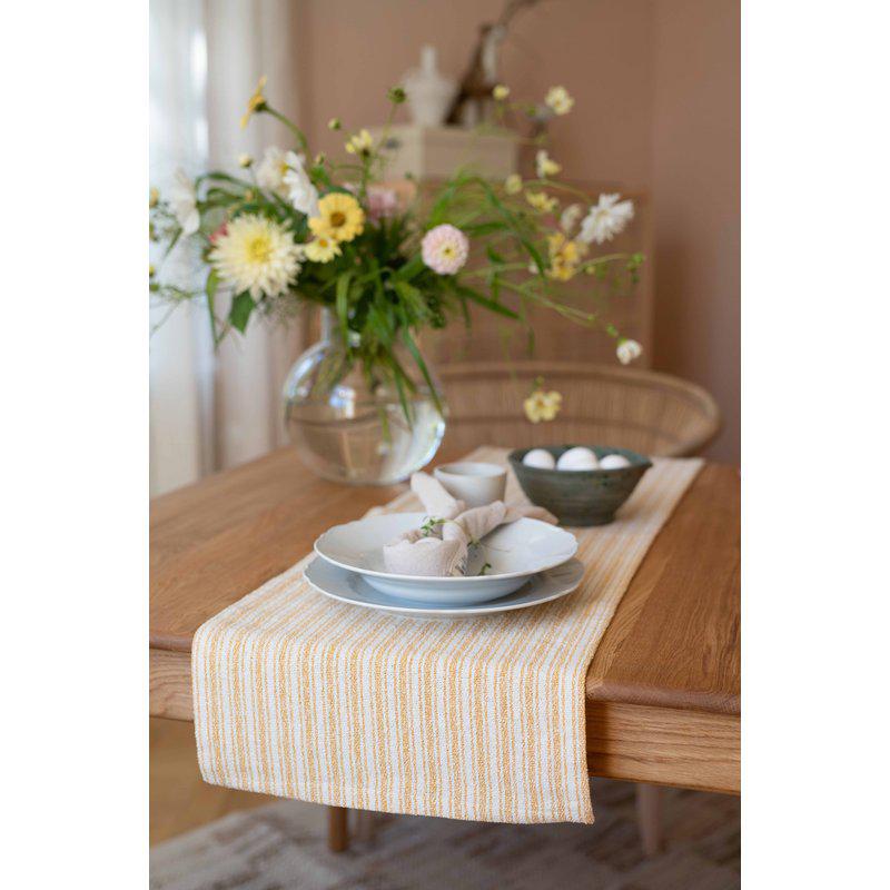 Fondaco Ronja Løper 30 x 120 Cm gulfarget Stripete