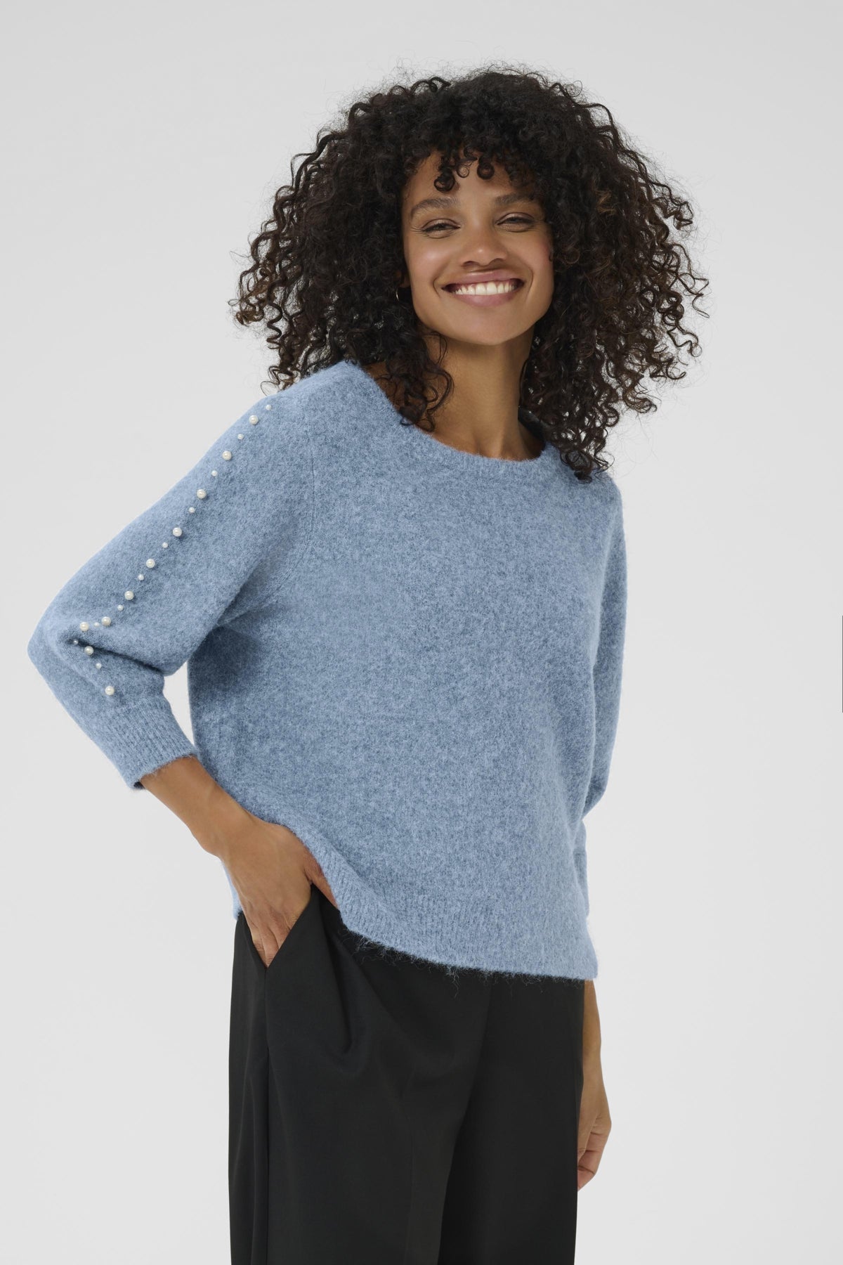 Kaffe Clothing KAbetty Pullover Windward Blue Melange