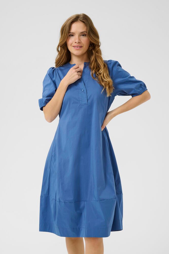 Culture CUantoinett SS Placket Dress Bijou Blue
