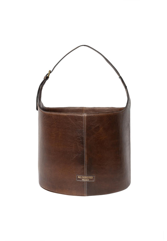 RE:DESIGNED Strikketøy-oppbevaring Prosjekt 27 Woodsmoke 100% Skinn