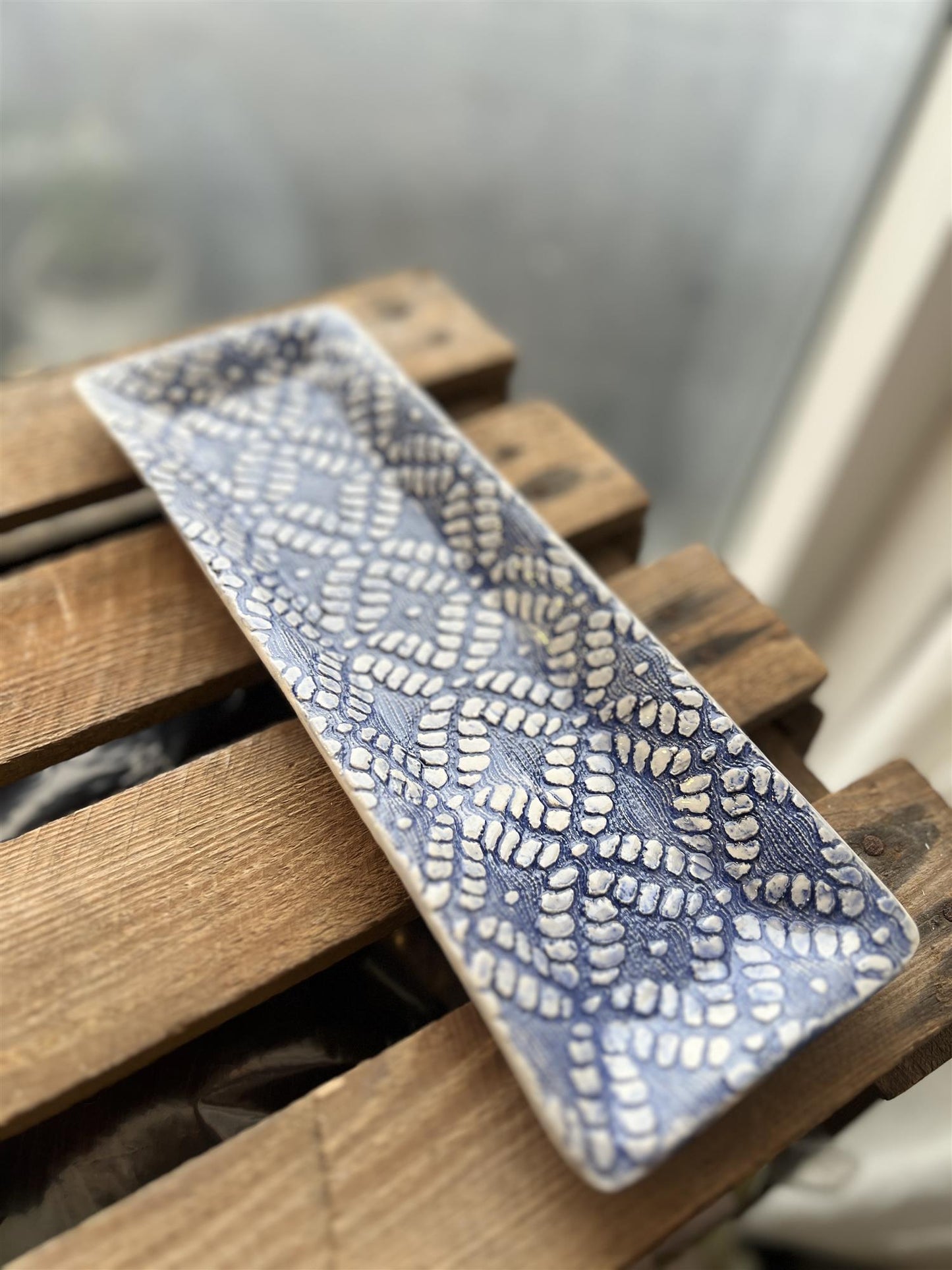 Wonki Ware Lang Skål Mørkeblå