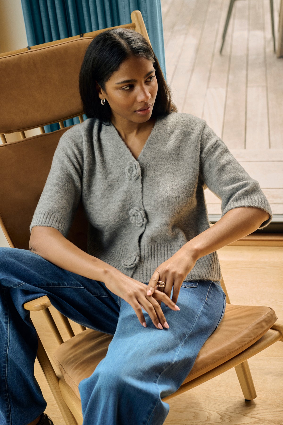 Kaffe Clothing KArosie Cardigan Grey Melange