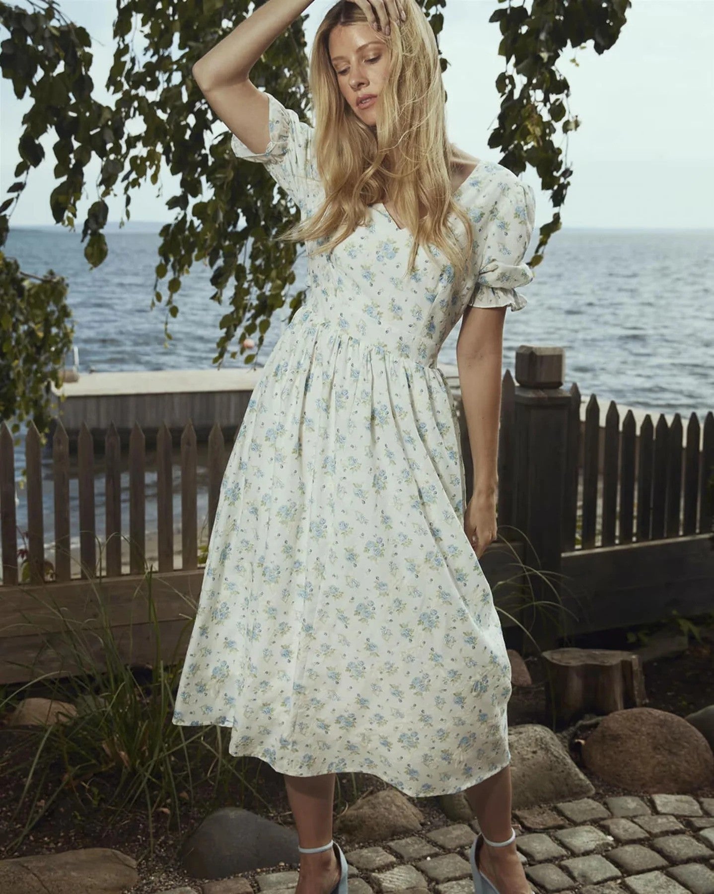 Helen Flower Dress - Pink