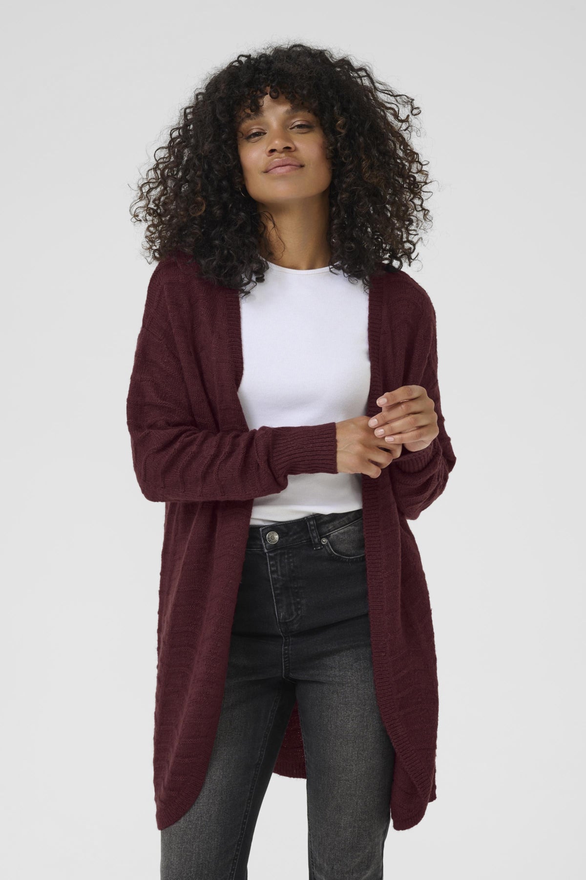 Kaffe Clothing KAemria Knit Cardigan Windsor Wine