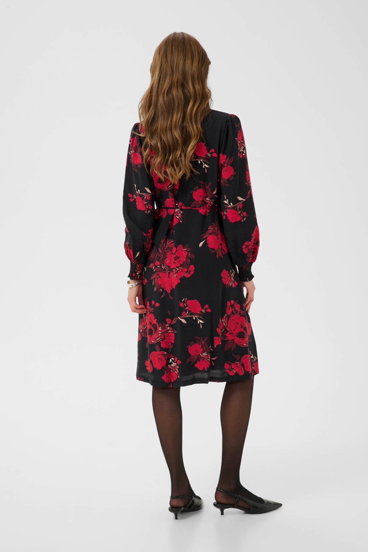 Kaffe Clothing KAlpamela Dress Black/Red Flower