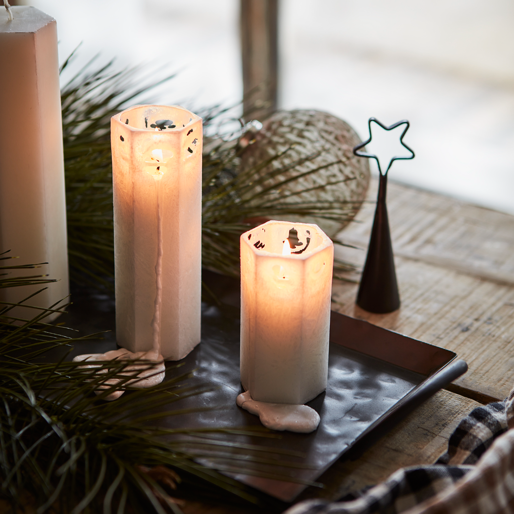 Affari "SPIDER" Spider web candle, White 5x10 cm