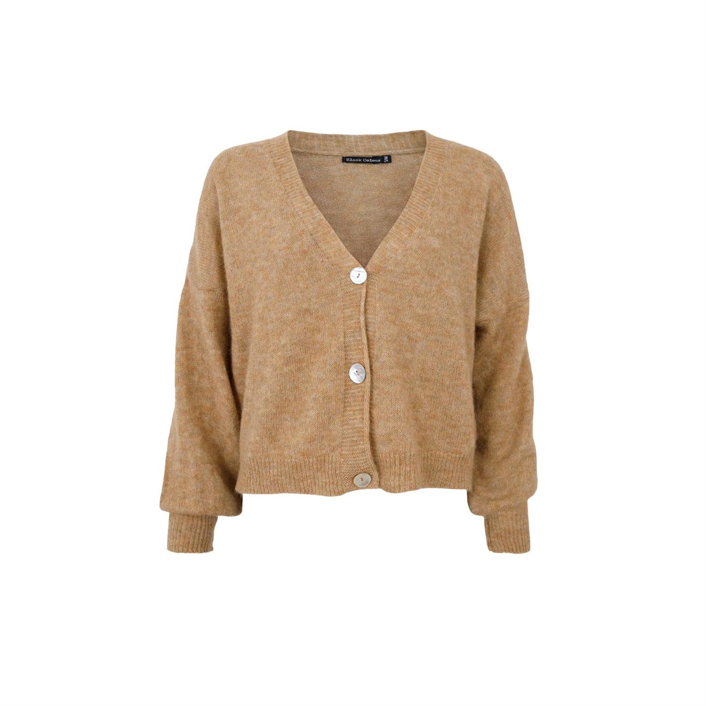 Black Colour BCDELL Heavy Knit Cardigan Frappe