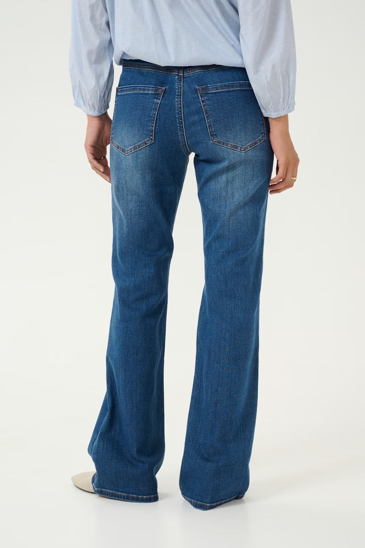 Kaffe Clothing KAsinem Flared Jeans Medium Blue Denim