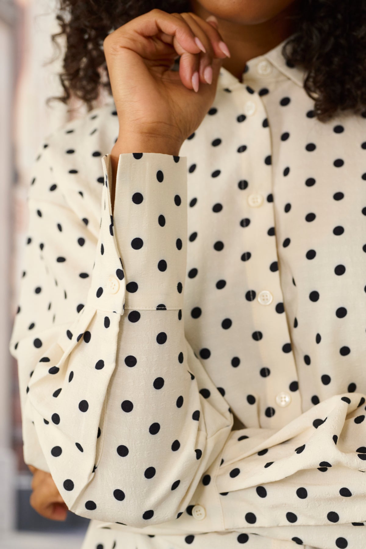 Kaffe Clothing KAoscarna Shirt Chalk/Black Dots