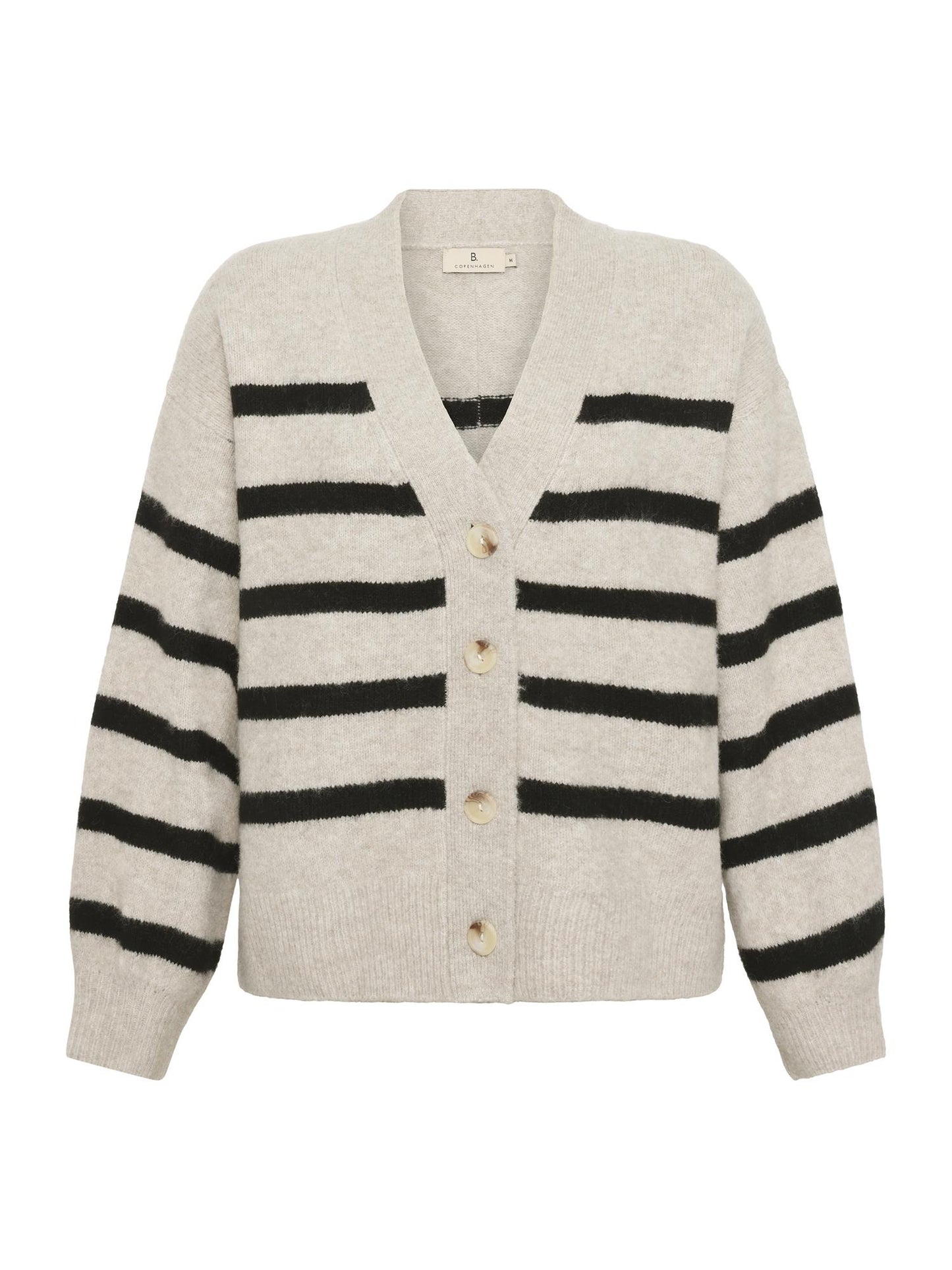 B. Copenhagen Strikkegenser stripete Sort/Offwhite