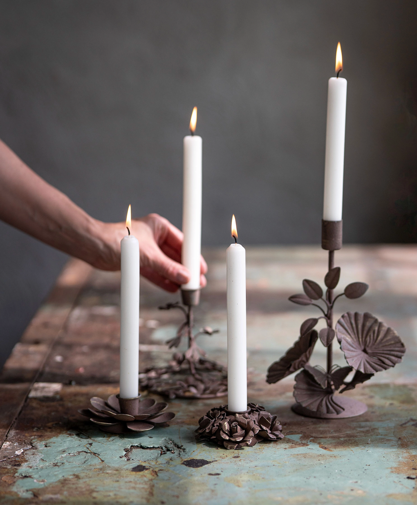 Alot Lysestake Kongle Brun