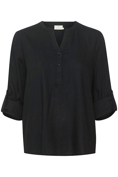 Kaffe Clothing KAmilia Blouse Black DeepShirt Chalk