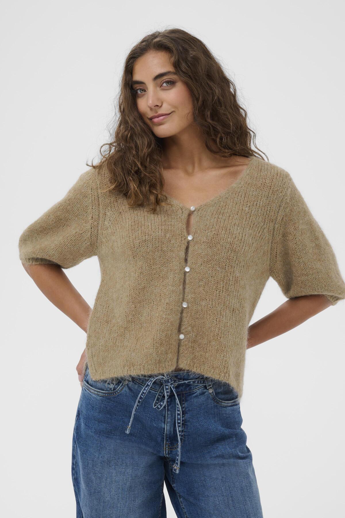 Culture CUcemilie SS Cardigan Dune Melange