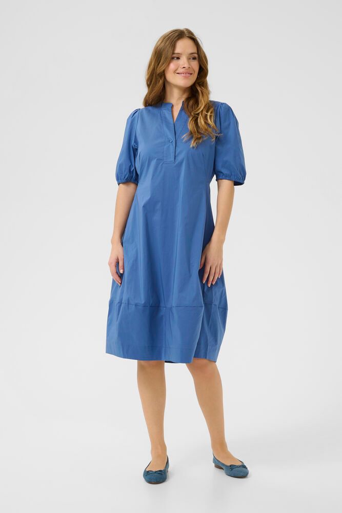 Culture CUantoinett SS Placket Dress Bijou Blue