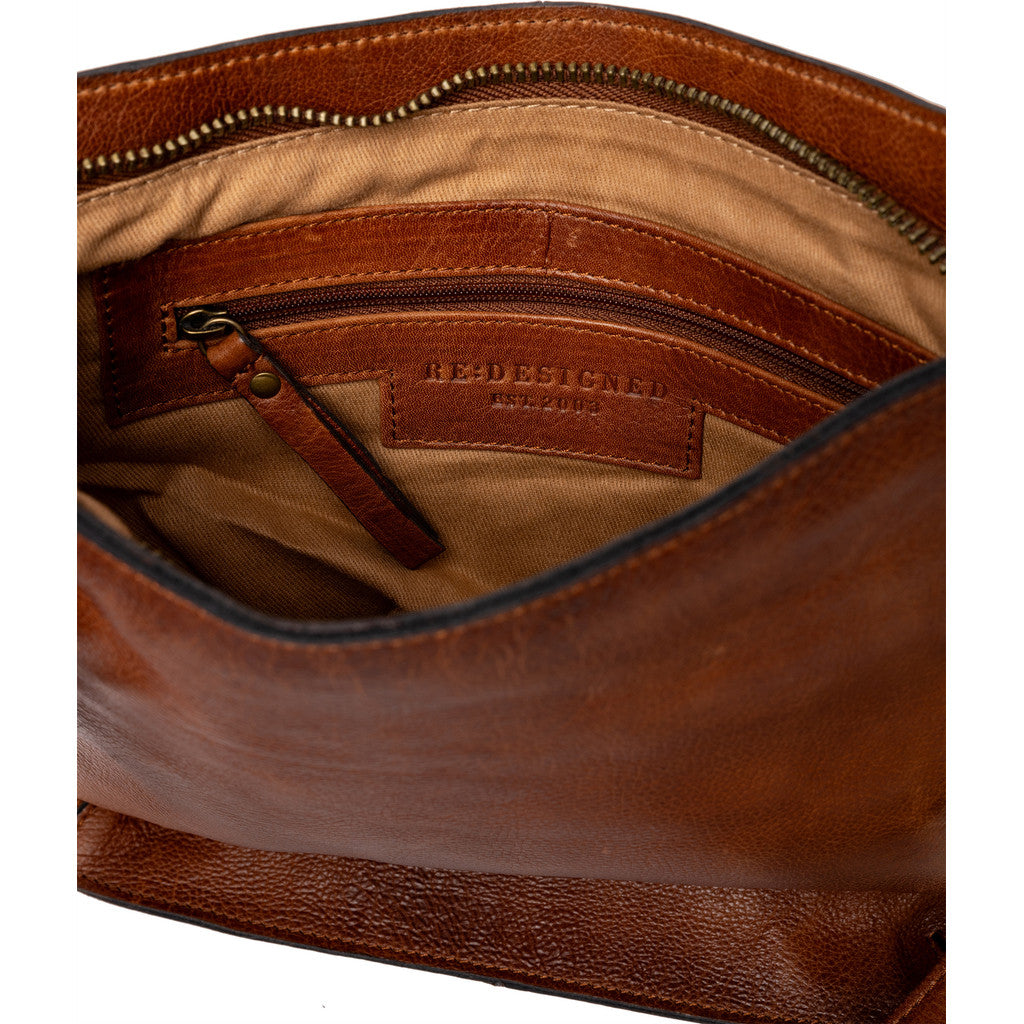 RE:DESIGNED Skinnveske Fillis Medium Crossover Walnut 100% Skinn