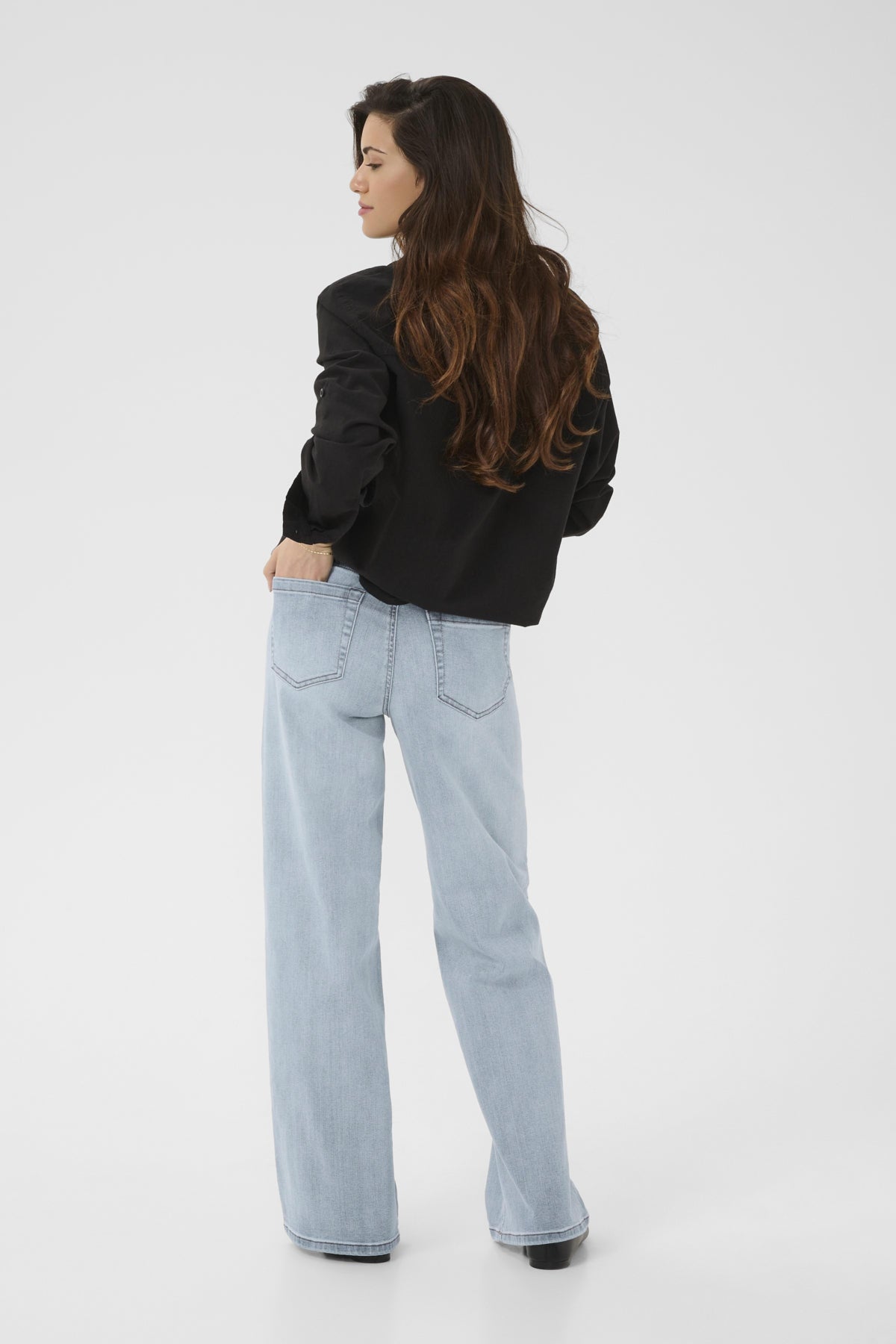 Kaffe Clothing KAbrook HW Reg Fit Jeans Light Blue Wash 32 tommer