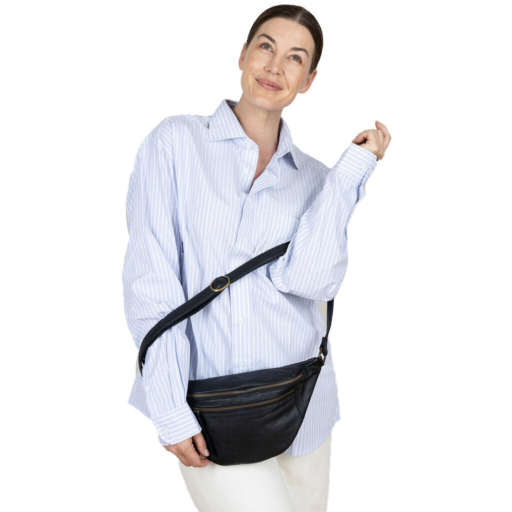 RE:DESIGNED Bumbag Faust Urban Sort 100% Skinn