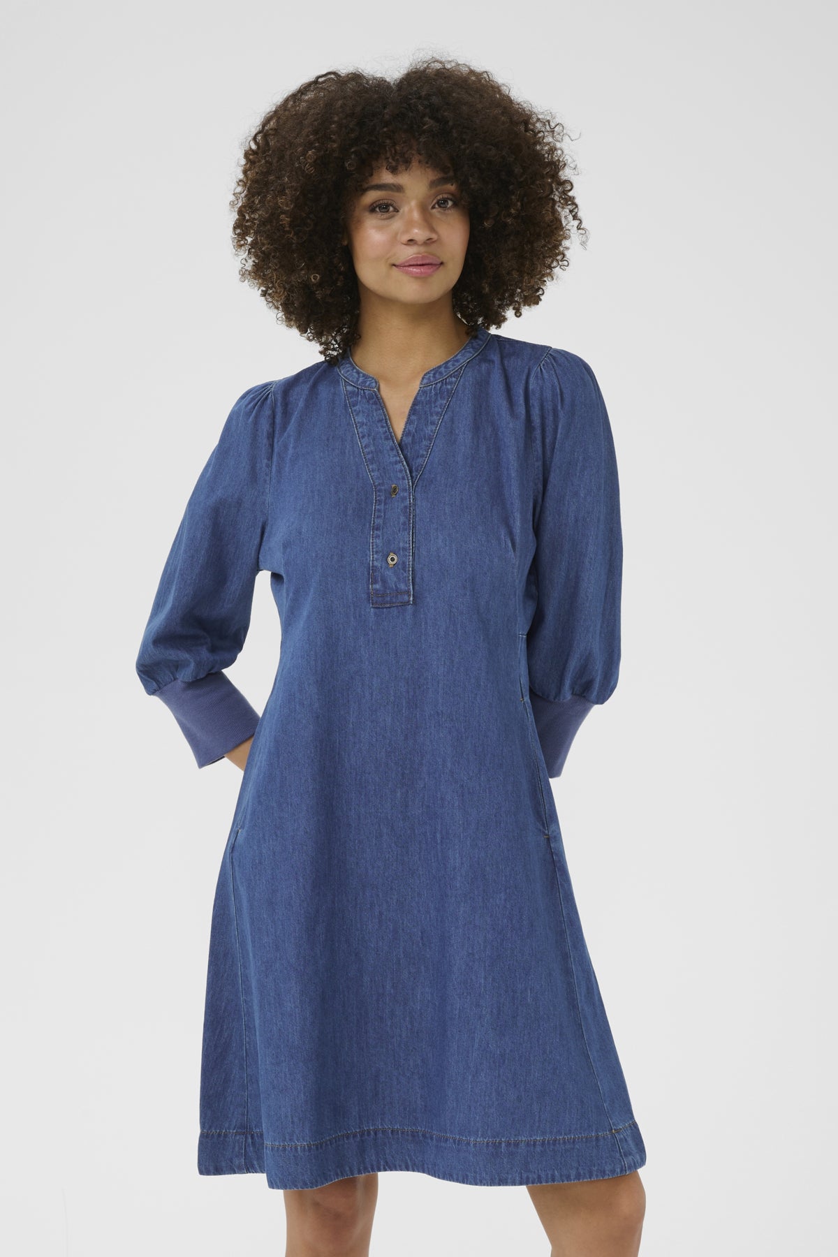 Culture CUallura Arpa 3/4 Sleeve Dress Dark Blue Wash