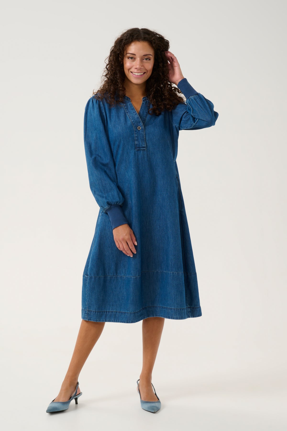 Culture CUallura Arpa Rib Dress Dark Blue Wash